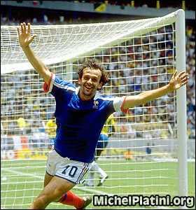 Michel Platini celebrating